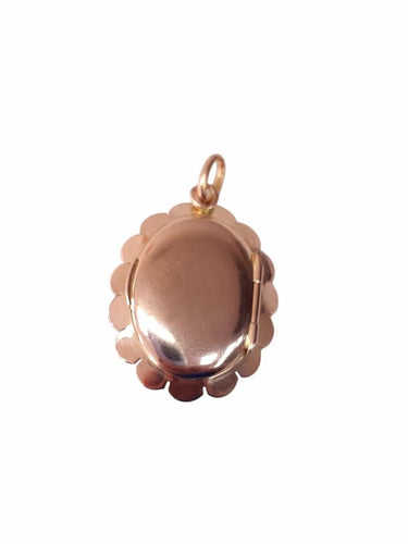 Pendentif Médaillon ouvrant en or jaune 18K avec perle 58 Facettes Med.1676.2