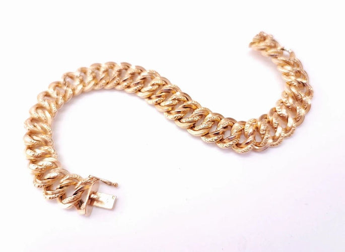 Bracelet Bracelet maille américaine en or jaune 18K 58 Facettes Bra.US.1706