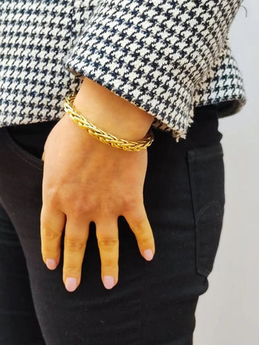 Bracelet Bracelet maille palmier en or jaune 18 carats 58 Facettes BRAC.palm.484.8