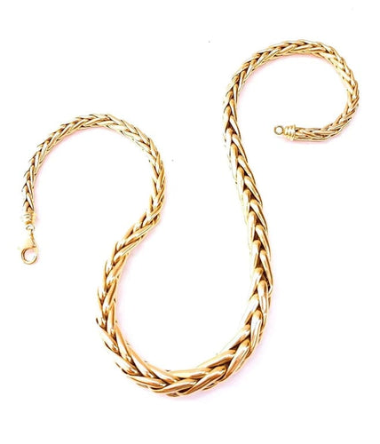 Collier Collier maille palmier en chute en or jaune 18K 58 Facettes COL.PALM-484.6