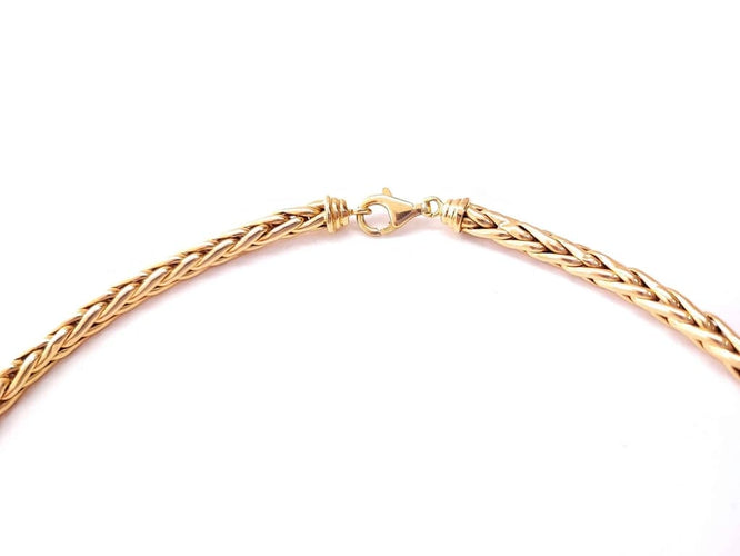 Collier Collier maille palmier en chute en or jaune 18K 58 Facettes COL.PALM-484.6