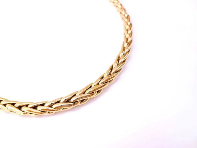 Collier Collier maille palmier en chute en or jaune 18K 58 Facettes COL.PALM-484.6