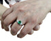 Bague 55 Bague en or blanc 18K avec émeraude et diamants 58 Facettes Bag.Emr.FA.32