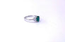 Bague 55 Bague en or blanc 18K avec émeraude et diamants 58 Facettes Bag.Emr.FA.32