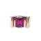 Bague 51 Bague tank en or jaune 18K sertie d’un rubis synthétique 58 Facettes Ba.Tank.RuSy1725