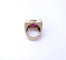 Bague 51 Bague tank en or jaune 18K sertie d’un rubis synthétique 58 Facettes Ba.Tank.RuSy1725