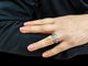 Bague 55 Cartier Collection C - Bague ouverte en or blanc et diamants 58 Facettes DV-Cartier-49
