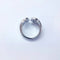 Bague 55 Cartier Collection C - Bague ouverte en or blanc et diamants 58 Facettes DV-Cartier-49