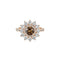 Bague 51 GEMMYO Lefkos - Bague marguerite en or rose 750, diamants 58 Facettes GYO.1722/2