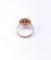 Bague 51 GEMMYO Lefkos - Bague marguerite en or rose 750, diamants 58 Facettes GYO.1722/2