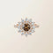 Bague 51 GEMMYO Lefkos - Bague marguerite en or rose 750, diamants 58 Facettes GYO.1722/2