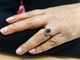 Bague 53.5 Bague marguerite entourage en or jaune 18K, saphir et diamants 58 Facettes Bag.marg.S-1767