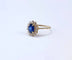 Bague 53.5 Bague marguerite entourage en or jaune 18K, saphir et diamants 58 Facettes Bag.marg.S-1767