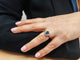 Bague 53.5 Bague marguerite entourage en or jaune 18K, saphir et diamants 58 Facettes Bag.marg.S-1767