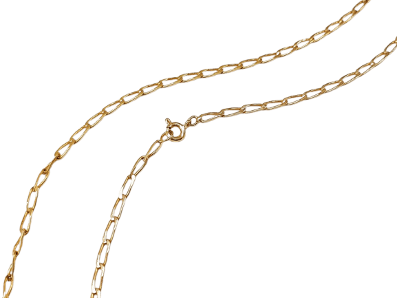 Collier Chaîne maille cheval 50 cm en or jaune 18K 58 Facettes CH.CHEVAL.1925