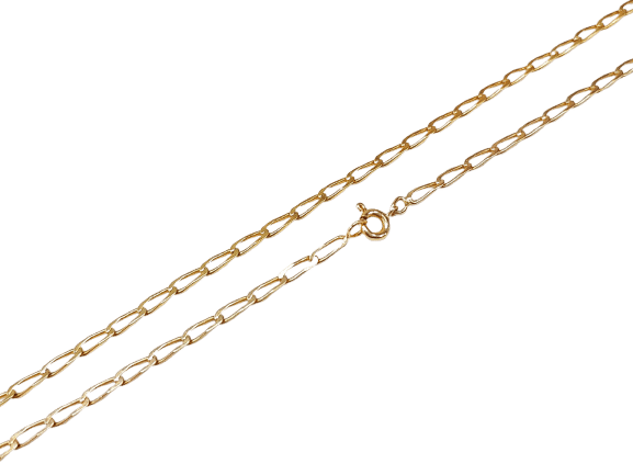 Collier Chaîne maille cheval 50 cm en or jaune 18K 58 Facettes CH.CHEVAL.1925