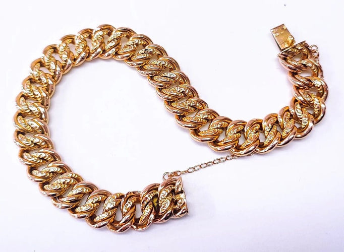Bracelet Bracelet maille américaine en or jaune 18K 58 Facettes BRAC.US.1810.7