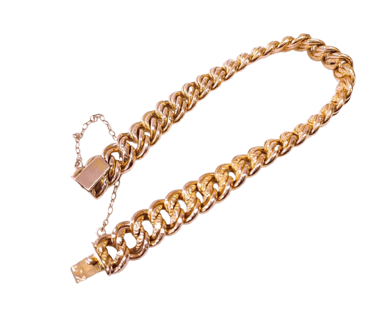 Bracelet Bracelet maille américaine en or jaune 18K 58 Facettes BRAC.US.1810.7