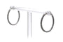 Boucles d'oreilles Créoles contemporaines en or blanc 18 carats et diamants 0,64 ct 58 Facettes 23087