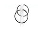 Boucles d'oreilles Créoles contemporaines en or blanc 18 carats et diamants 0,64 ct 58 Facettes 23087