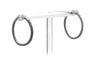 Boucles d'oreilles Créoles contemporaines en or blanc 18 carats et diamants 0,64 ct 58 Facettes 23087