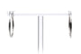 Boucles d'oreilles Créoles contemporaines en or blanc 18 carats et diamants 0,64 ct 58 Facettes 23087