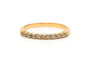 Bague 51 Alliance demi-américaine en or jaune 18 carats et diamants 58 Facettes 23232