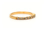 Bague 51 Alliance demi-américaine en or jaune 18 carats et diamants 58 Facettes 23232