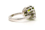 Bague 56 Bague contemporaine en or blanc 18 carats, péridot et diamants 0,66 ct 58 Facettes 23249