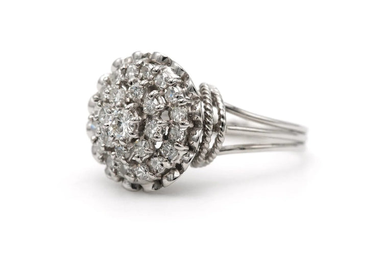 Bague 63 Années 50 - Bague en or blanc et diamants 58 Facettes 23281