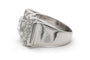 Bague 55 Bague Art déco sertie de diamants taille rose en or blanc 18 ct 58 Facettes 23293