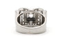 Bague 55 Bague Art déco sertie de diamants taille rose en or blanc 18 ct 58 Facettes 23293
