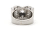 Bague 55 Bague Art déco sertie de diamants taille rose en or blanc 18 ct 58 Facettes 23293