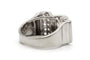 Bague 55 Bague Art déco sertie de diamants taille rose en or blanc 18 ct 58 Facettes 23293