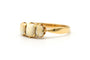 Bague 53 Bague Art déco en or jaune 18 carats sertie de dents 58 Facettes 23298