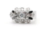 Bague 55 Art déco - Bague en or blanc et diamants 58 Facettes 23294