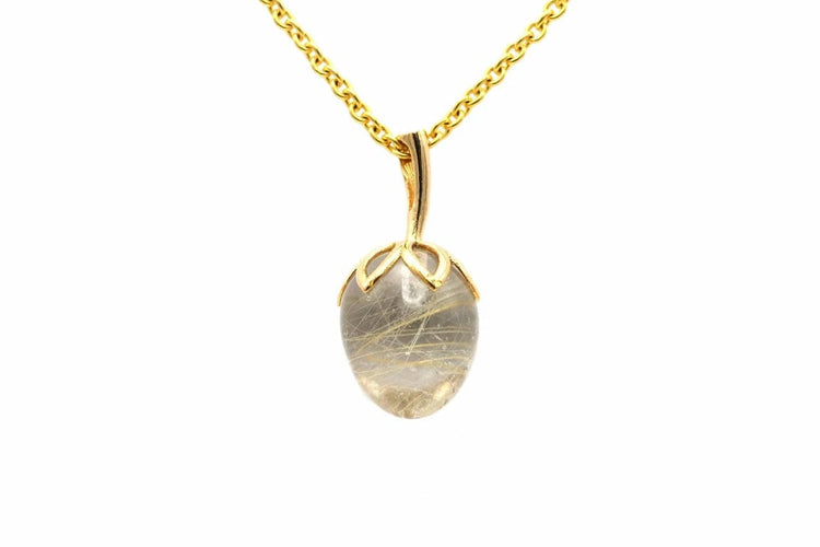 Pendentif Pendentif - Quartz rutilé en or jaune 18 carats 58 Facettes B796
