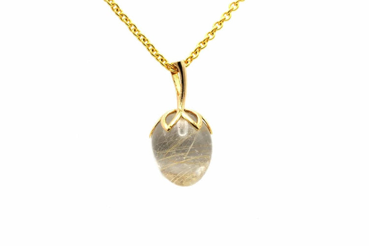 Pendentif Pendentif - Quartz rutilé en or jaune 18 carats 58 Facettes B796