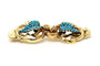Broche Napoléon III - Broche en or jaune, perles et turquoises 58 Facettes 23349