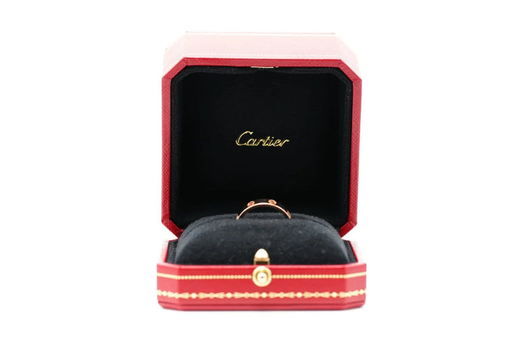 Bague 56 Cartier Love - Bague en or rose 18 carats et diamant brillant 58 Facettes 23266