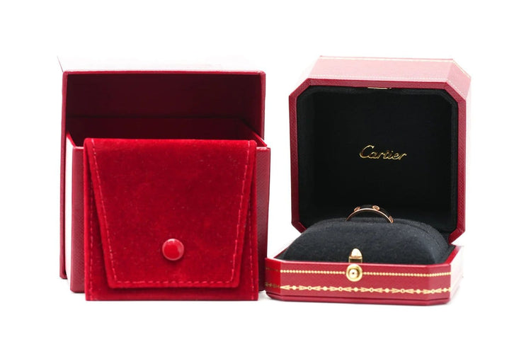 Bague 56 Cartier Love - Bague en or rose 18 carats et diamant brillant 58 Facettes 23266