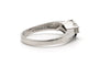 Bague 55 Bague contemporaine en or blanc 18 carats avec saphirs et diamants 58 Facettes 23335