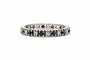 Bague 51 Bague contemporaine en or blanc 18 carats, saphirs et diamants 58 Facettes 23407
