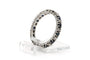 Bague 51 Bague contemporaine en or blanc 18 carats, saphirs et diamants 58 Facettes 23407