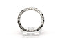 Bague 51 Bague contemporaine en or blanc 18 carats, saphirs et diamants 58 Facettes 23407