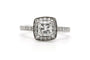 Bague 52 Bague contemporaine en or blanc 18 carats et diamants 58 Facettes 23394