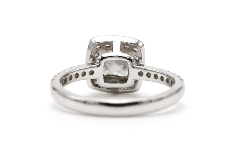 Bague 52 Bague contemporaine en or blanc 18 carats et diamants 58 Facettes 23394