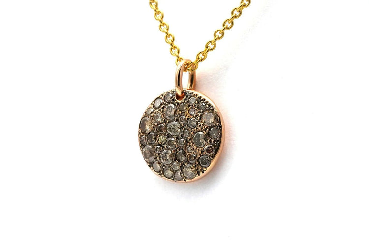 Pendentif Pomellato - Pendentif contemporain en or rose 18 carats et diamants cognac 58 Facettes DEP-BLAN