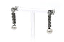 Boucles d'oreilles Art Déco - Boucles d’oreilles en or blanc 18 carats, perles et diamants taille rose 58 Facettes B808