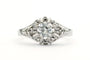 Bague 54 Bague contemporaine sertie d’un diamant taille brillant en or blanc 18 carats 58 Facettes B423